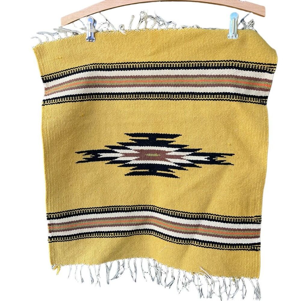 Handwoven small Southwestern vintage textile.
